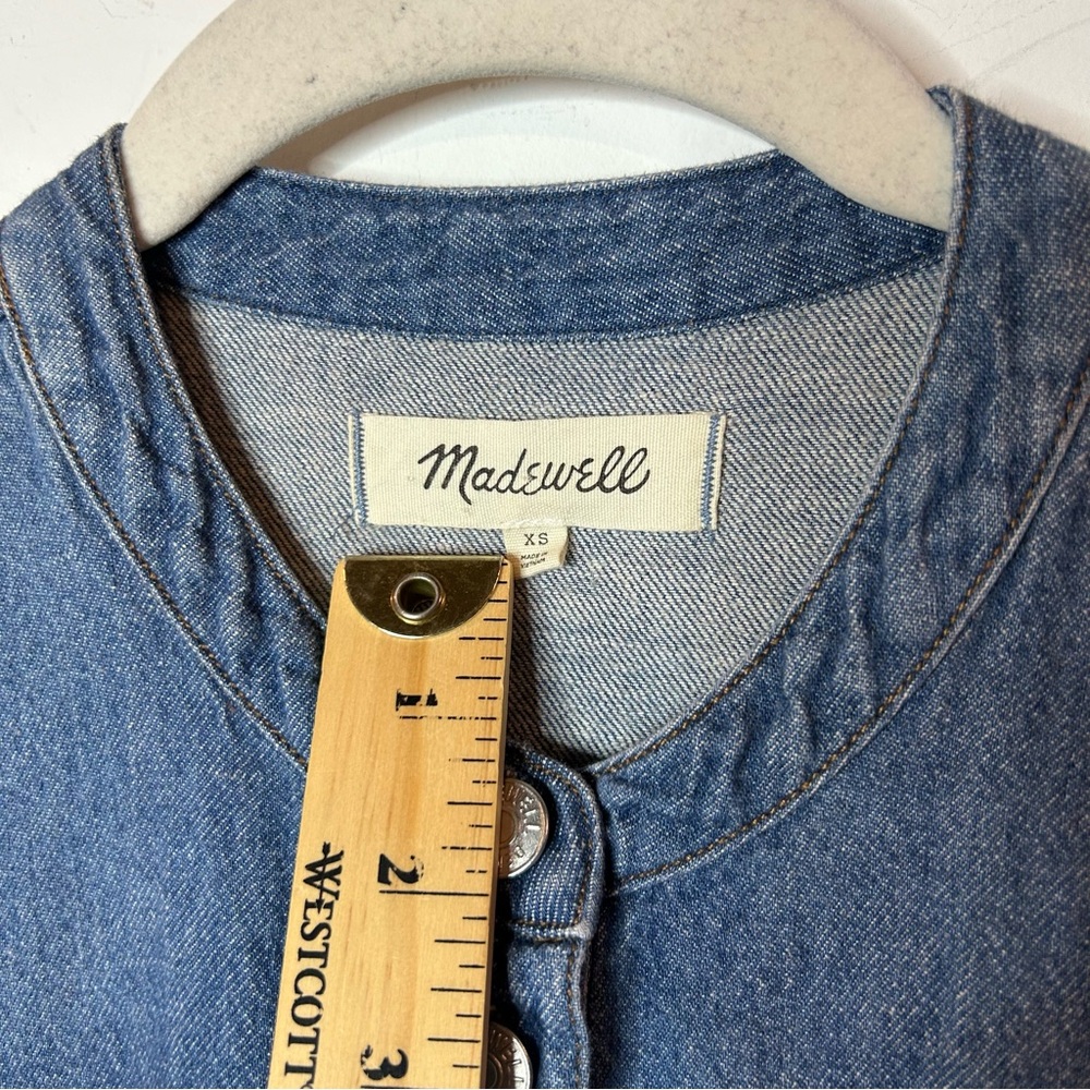 Madewell Denim Patch-Pocket Popover Shirtdress size XS - Picture 7 of 9